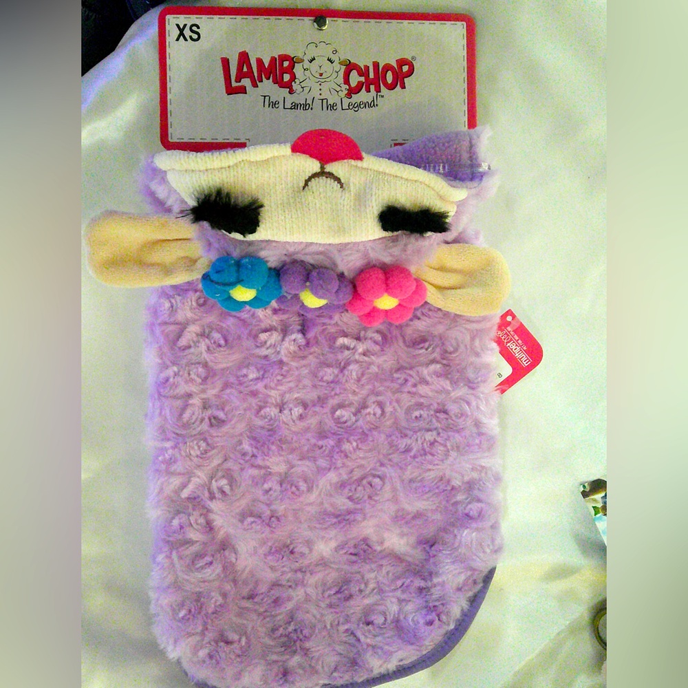 Lamb Chop Purple Plush Hoodie (XS)